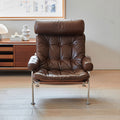 Designer medieval style bauhaus single sofa chair modern casual living room for home italian oil wax leather casual chair