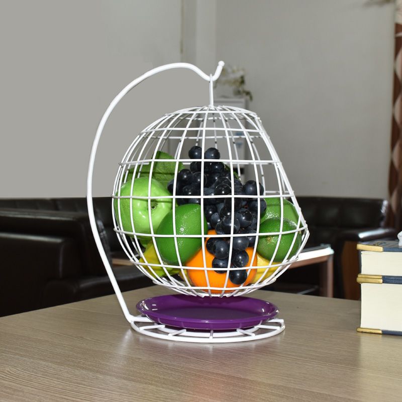 European-style living room fruit bowl, creative & stylish hanging basket fruit basket, minimalist fruit bowl with drainage & storage, gold luxury fruit platter
