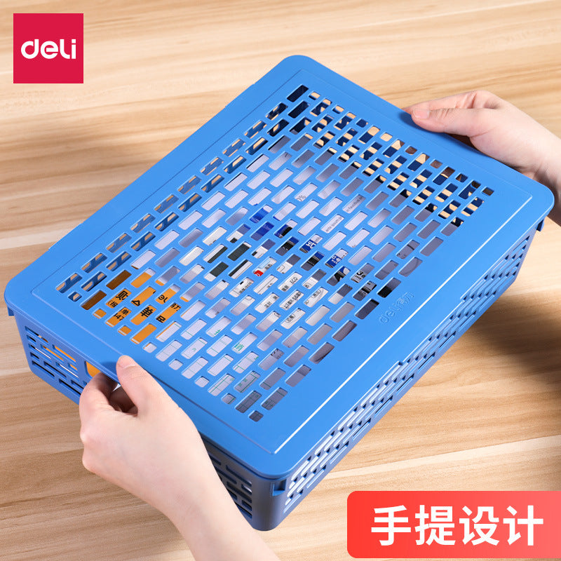 Deli Document Basket Voucher Basket A4 Storage Frame Mesh Document Basket Documents Plastic Basket Desktop Data Basket Storage Box
