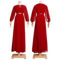export women's chiffon maxi dress - african style, loose fit, plus size -