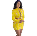 spring new european and american export women's clothing   fashionable sexy solid color drawstring mini skirt set