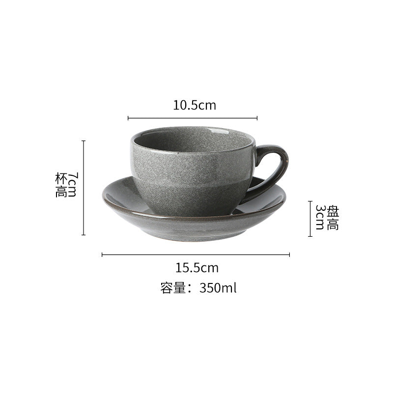 Kiln-turned coffee cup suit mug retro office water cup japanese breakfast cup good-looking ceramic tea cup