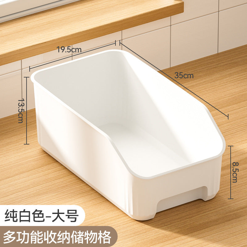 Large capacity kitchen seasoning refrigerator sundries storage box fruit and vegetable finishing storage box food grade drawer storage basket