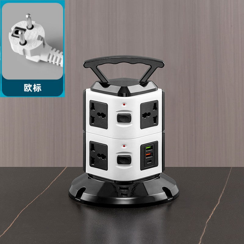 Vertical socket british standard hong kong multi-function usb universal power strip european standard household power supply american standard american