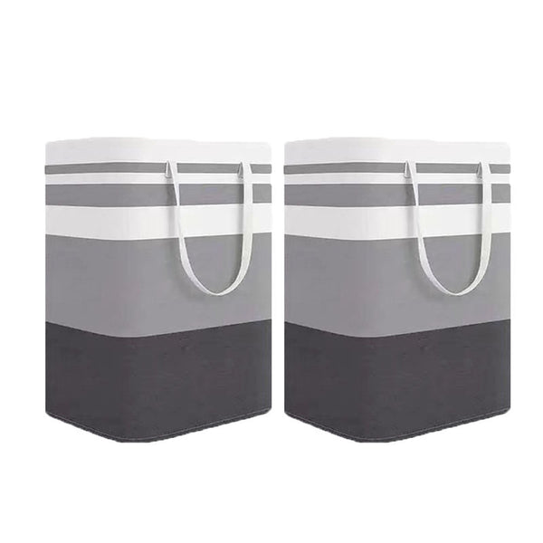 New  canvas cloth bag dirty clothes basket large long handle storage basket  popular striped moving packaging