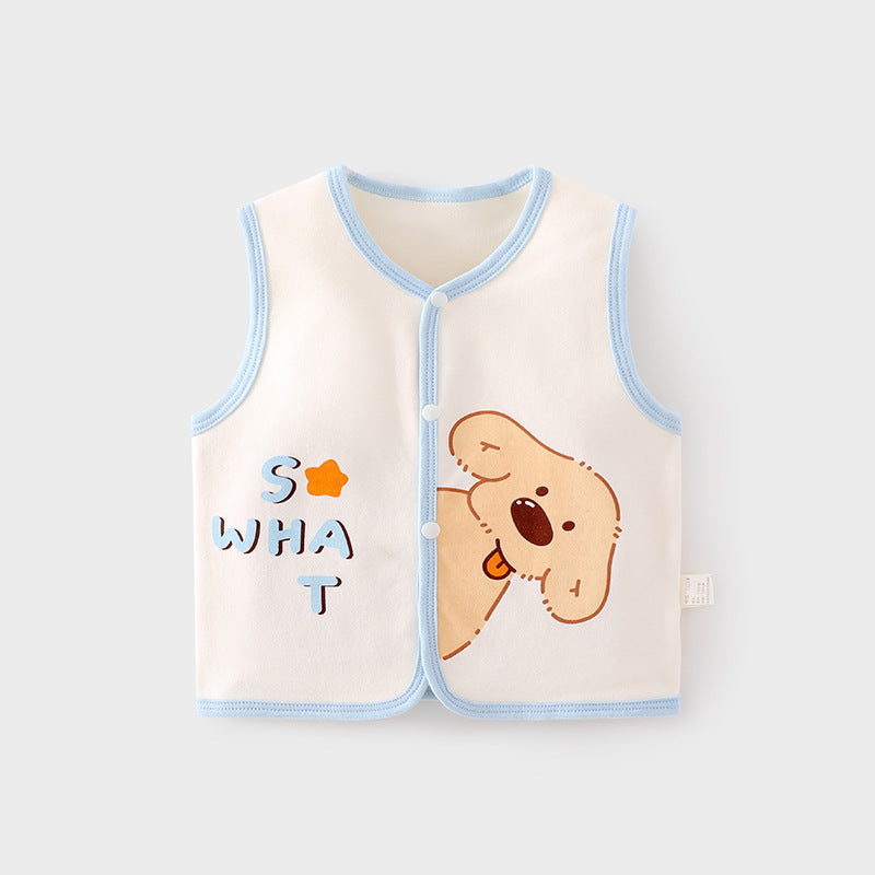Babibele autumn winter baby belly vest baby double layer vest kids waistcoat vest pure cotton heattechtops