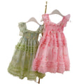 Girls' summer dress - butterfly fairy tutu dress for little girls - mesh princess dress