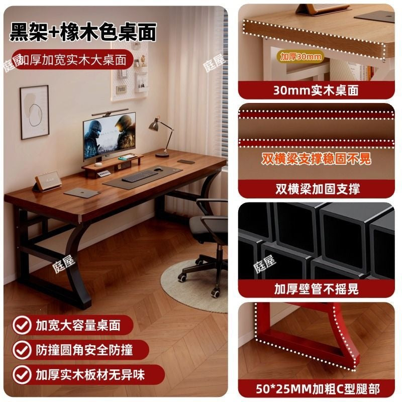 Garden house solid wood computer desk desktop office desk student writing desk for home bedroom e-sports desk workbench table