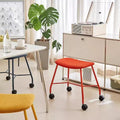 Movable pulley stool creative wheeled chair desk dressing stool coffee shop restaurant soft chair iron chair normcore
