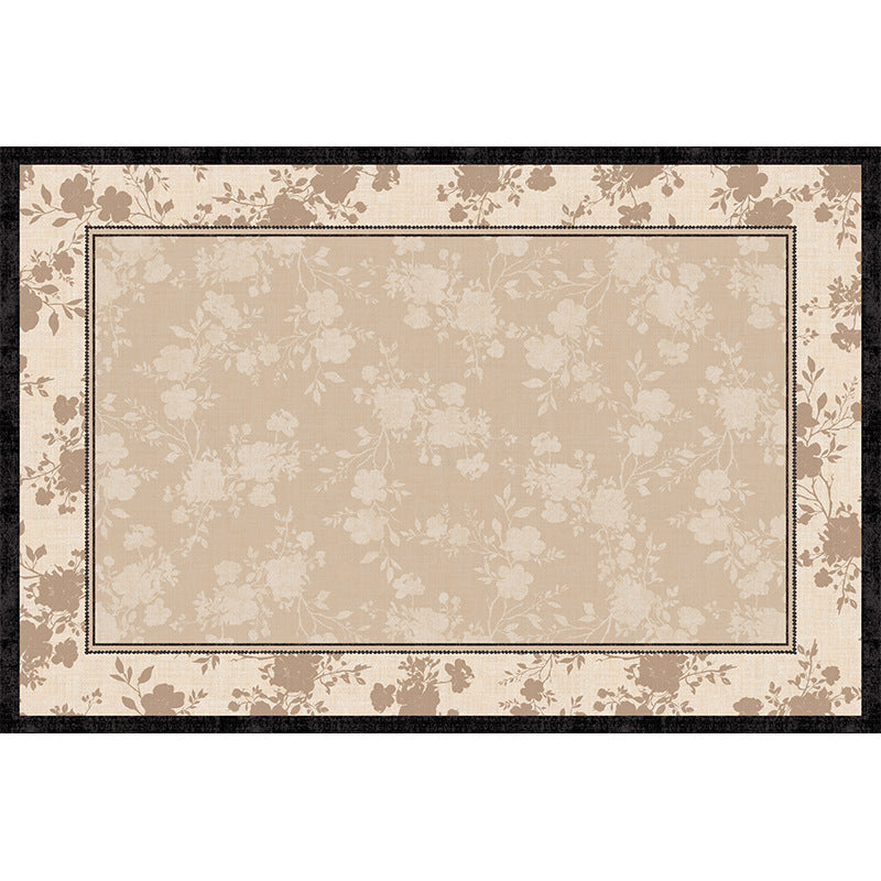 Removable and washable carpet, medieval style, french style, retro, high-end, machine washable, double-layer soundproof bedroom floor mat for home use
