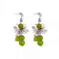 Forest style summer green grape bunch earrings for women, cool and niche, high-end earrings, stylisheasiest for matchelegant earrings