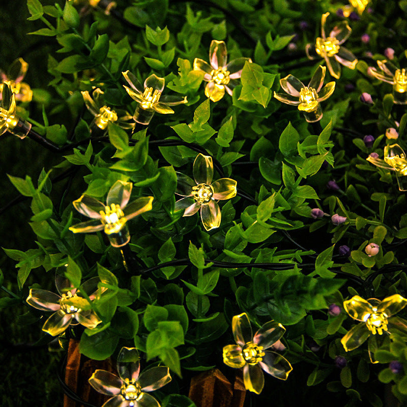 Solar LED lanterns outdoor waterproof bubble ball light string water drop pendant snowflake light Christmas decoration star light