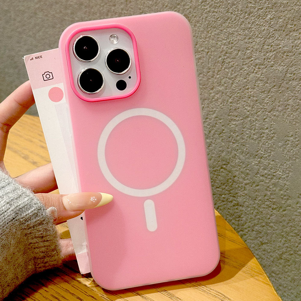 2-in-1 jelly magnetic case for iphone 16 pro max, apple 15 skin-feel matte protective cover for iphone 14