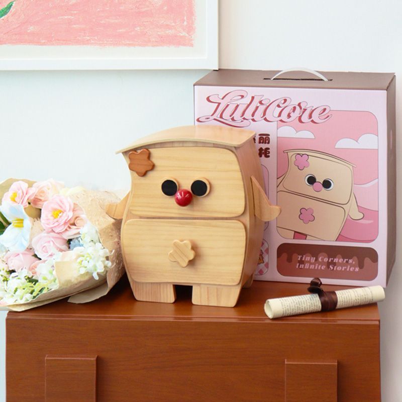 Guo shu elf keluli jewelry box exquisite wooden housewarming wedding gift desktop cosmetic storage box