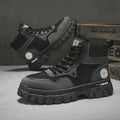Men's martin boots: breathable, high-top, british-inspired retro work boots for autumn. ideal for outdoor hiking, desert exploration, and tactical operations. also known as "big yellow boots."