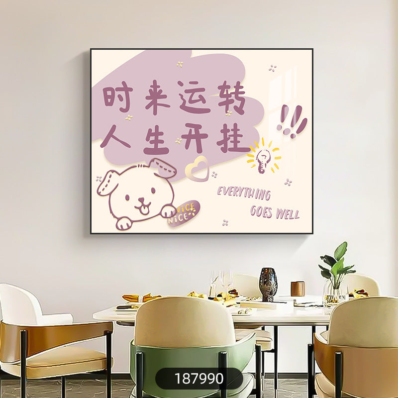 Meter box decorative painting modern simple cartoon electric switch distribution box hanging painting peace and joy meter box blocking mural