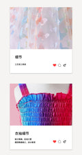 Exportgirldresssummer suspender style gauze skirt colorful butterfly element rainbow kids tutu skirt