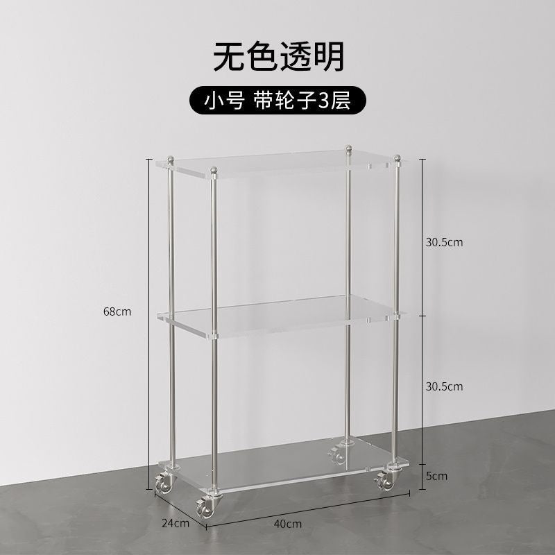 Trolley second-hand acrylic movablecasual bedside table sofa side table popular storage multi-layer storage rack