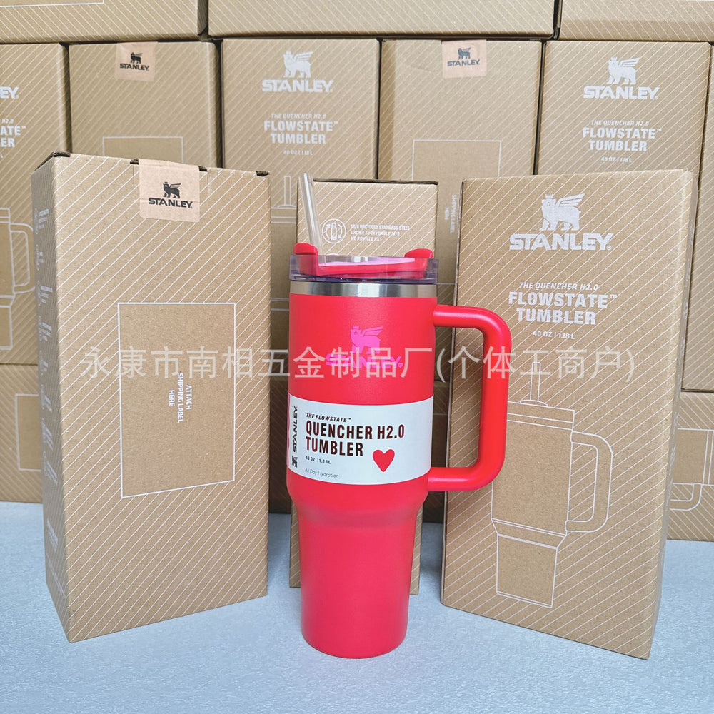 Stanley stanley 2nd generation 40oz thermos cup 304 stainless steel straw cup outdoor car cup large capacity