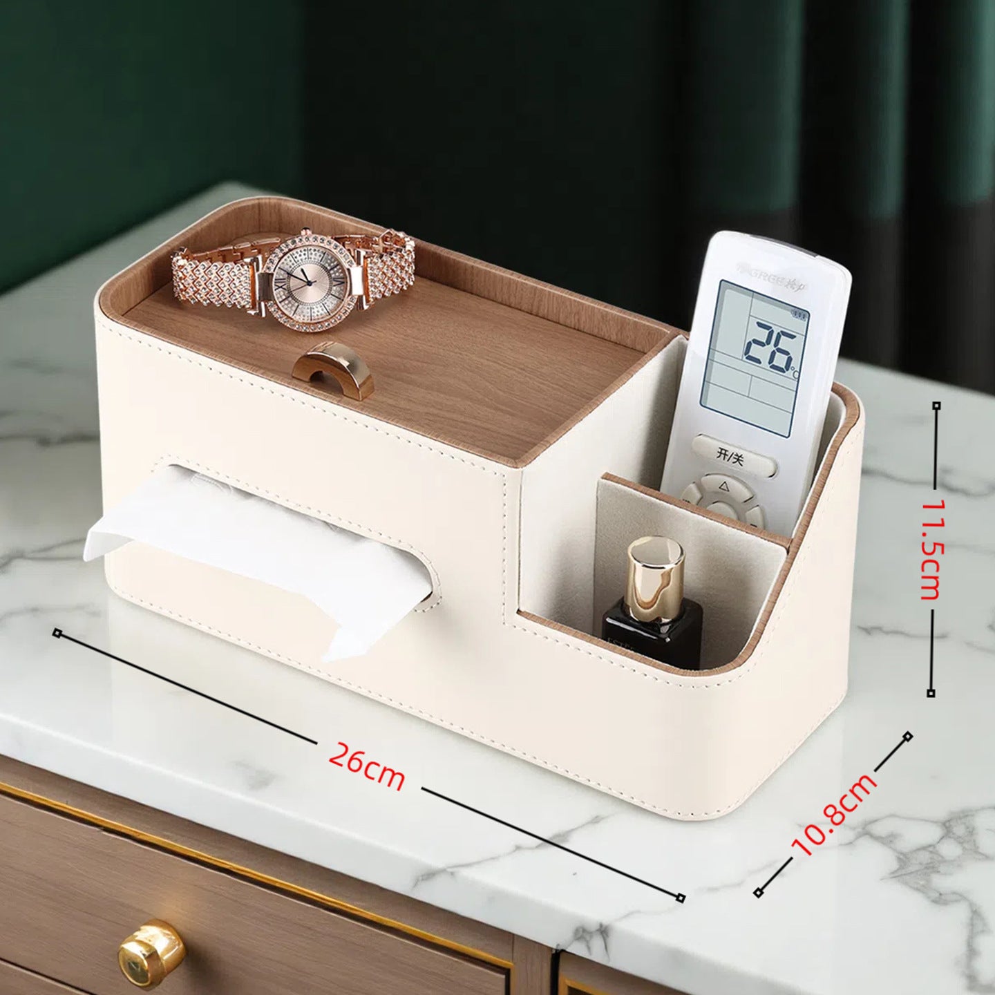 Household carton creative mobile phone holder remote control desktop storage box living room coffee table light luxury high-end tissue box