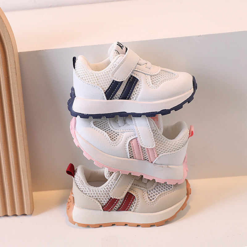 Spring/summer single mesh sneakers, eva shoes, kids' athletic shoes, boys' shoes, baby shoes, white sneakers, girls' casual running shoes