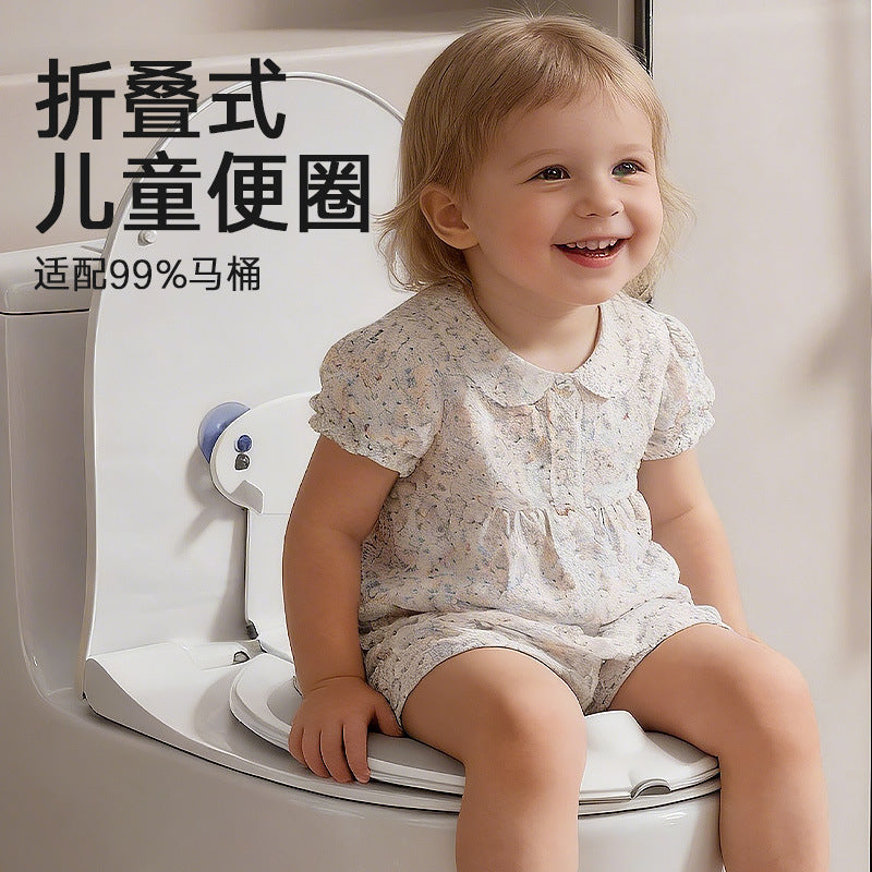 Wholesale children's foldable toilet seat - portable potty training seat for babies, unisex, home use, splash-proof