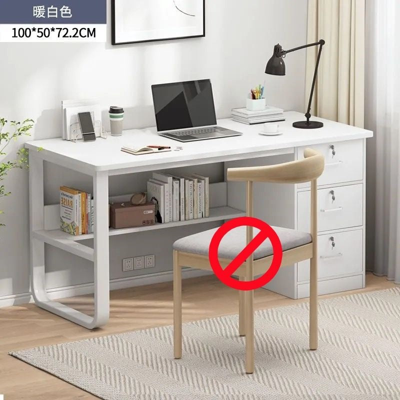 Computer desk desktop office desk bookshelf modern minimalist table home bedroom student writing study desk