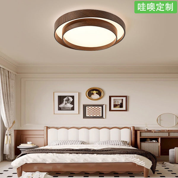 [Wow] New Chinese wood grain color full spectrum ultra-thin eye protection advanced ceiling lamp Guangdong Zhongshan lamps