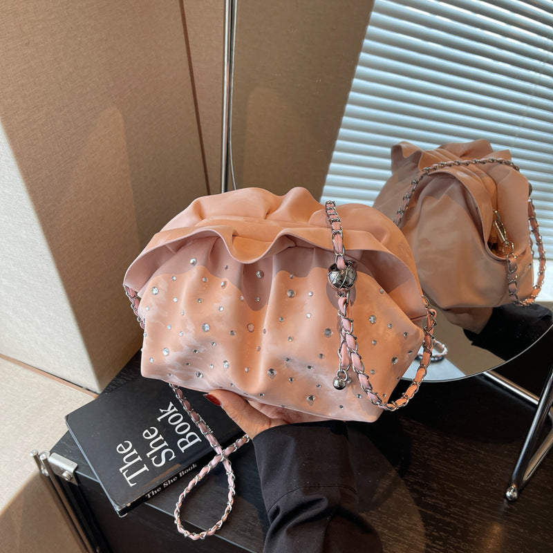 Cross-border premium texture portable bucket bag 2025 summer new niche shoulder bag trendy fashion commuter messenger bag