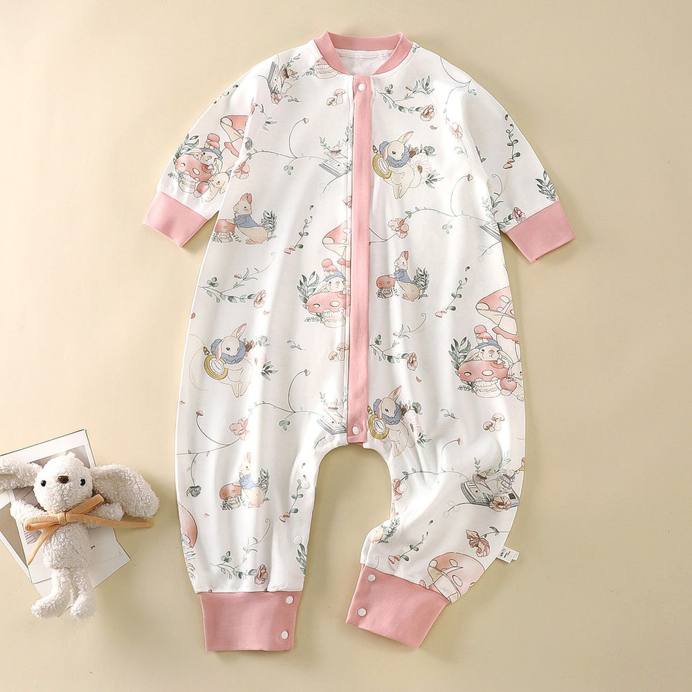 Baby heattech pajamas baby anti-kick quilt infant one-piece boneless romper pure cotton type a split leg sleeping bag