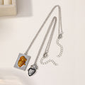 Wholesale couple necklaces - european & american cross-border personalized creative jewelry - women's gold & silver heart hip hop valentine's day gift necklaces