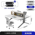 Office desk staff slot casual double four-person slot hole board hanging board storage screen table and chair combination