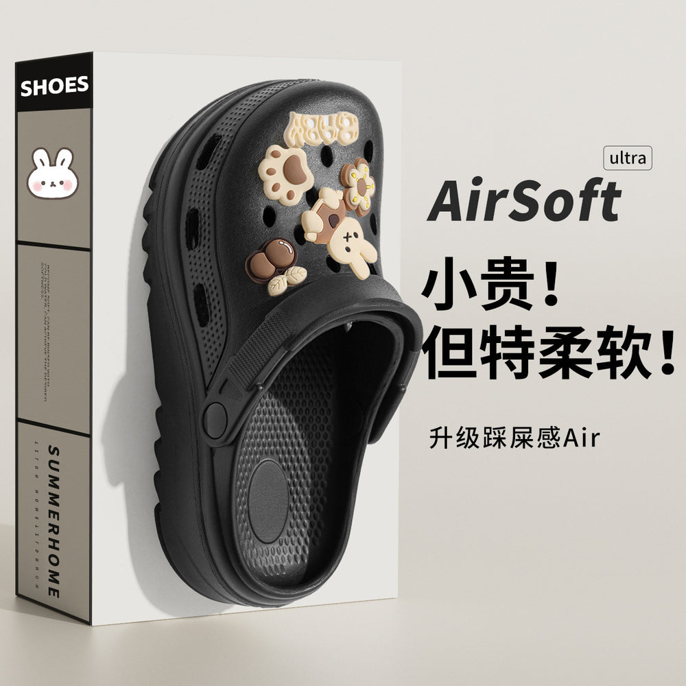 Thick sole summer clogs for women summer outwear non-slip sandals and slippers for stepping on shit summer new arrival sandals and slippers wholesale