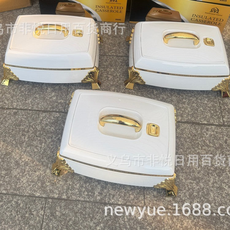 hot-selling square thermal insulation bucket factory direct sales stainless steel crisper box crisper lunch box 8945-8955-8965