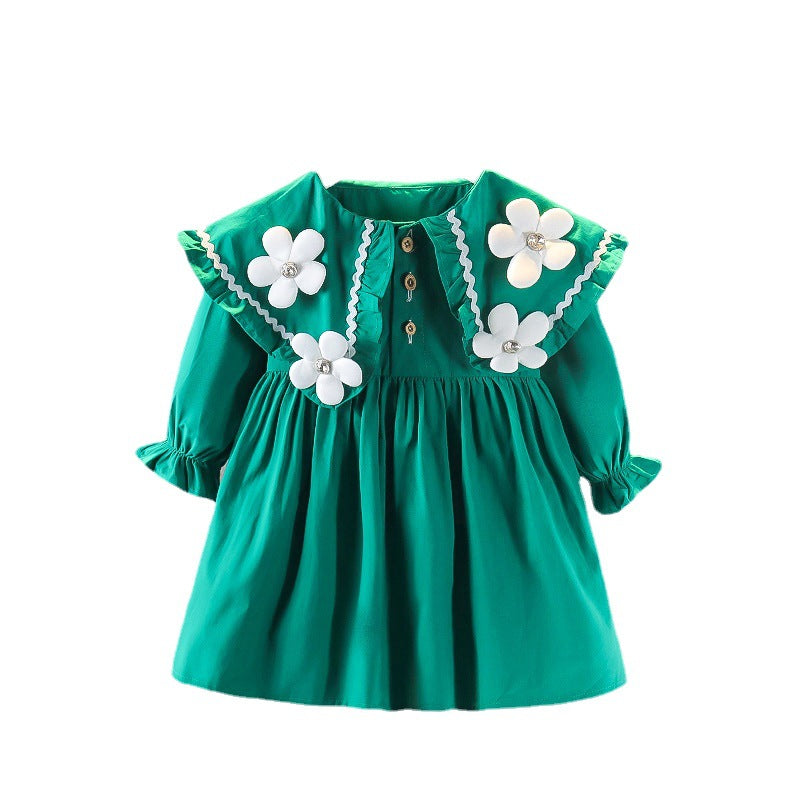 Girls' dress - autumn  collection: stylish and chic dresses for little girls. spring/autumn collection featuring doll collars and princess silhouettes. ready to ship!