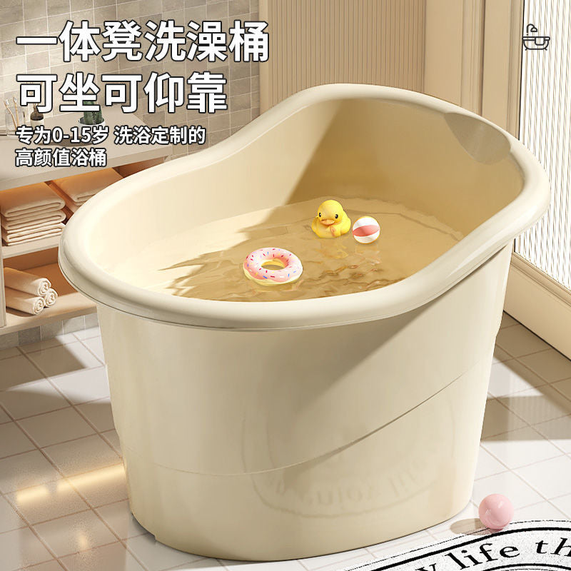 Kids bath bucket large thick bath tub baby bathtub bath bucket baby bath bucket environmental-friendly bathtub thermal insulation
