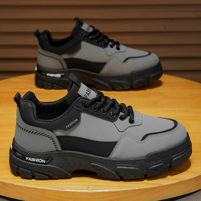 2026 spring new trendy martin boots: anti-slip, workwear-inspired, athletic, casual, chunky sole men's shoes - versatile outdoor style