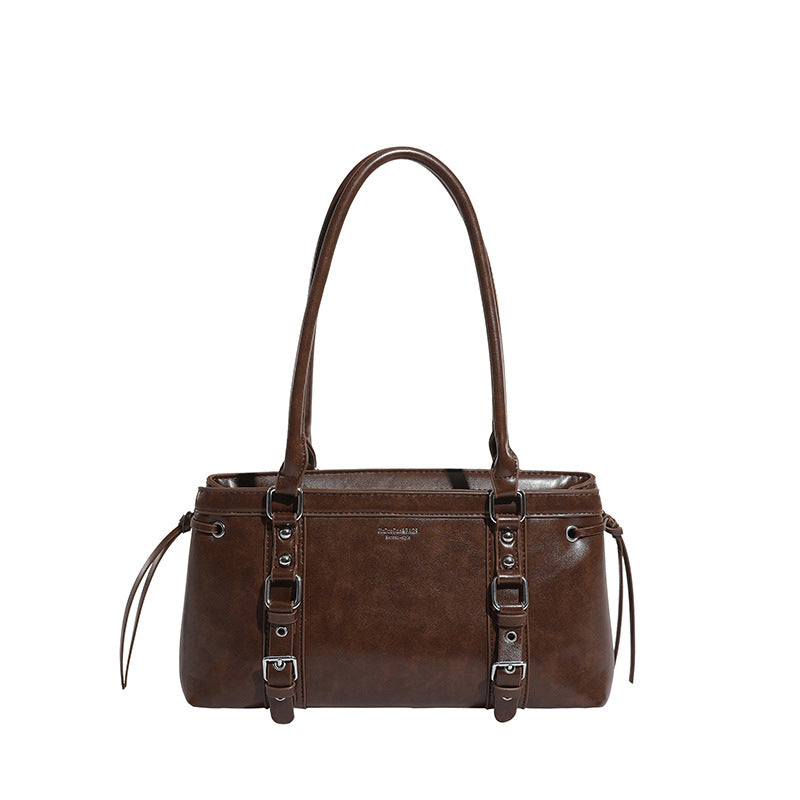 Vintage niche underarm bag 2025 new autumn/winter fashion korean style handbag commuter bag versatile large capacity tote bag