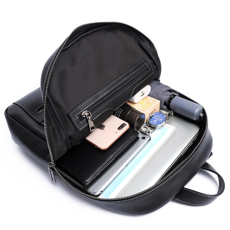 New backpack men's leather large-capacity multi-functional backpack first layer cowhide business leisure men's bag computer bag tide