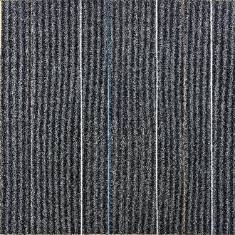 Ready-to-ship office modular carpet tiles - striped conference room carpet - commercial grade eco-friendly polypropylene carpet flooring