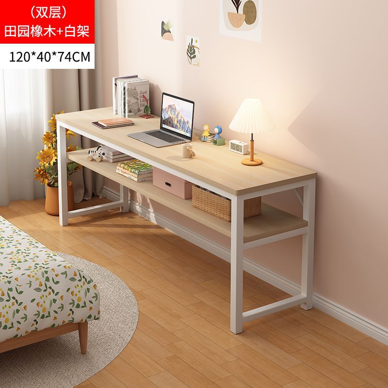 Desk, simple dining table, office desk, home double-layer desk, study desk, writing desk, minimalist computer desk, training table