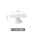 8inch tall square plate set