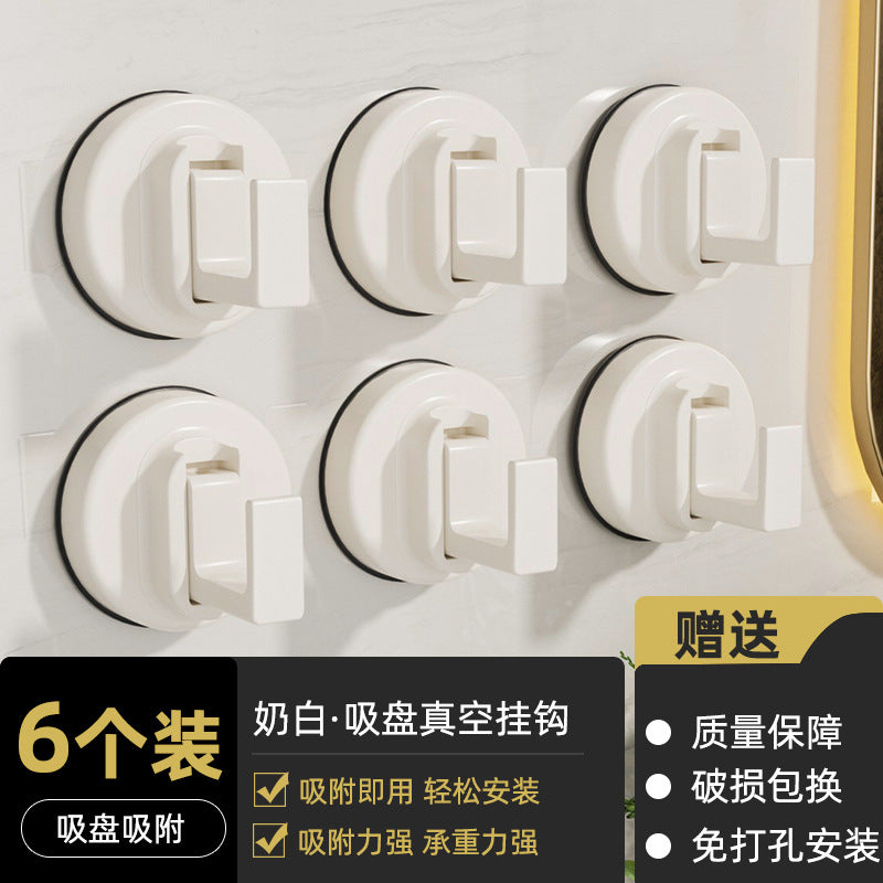Suction cup clothes hook wall hanging wall vacuum punch-free wall bathroom kitchen door back traceless hook towel hook