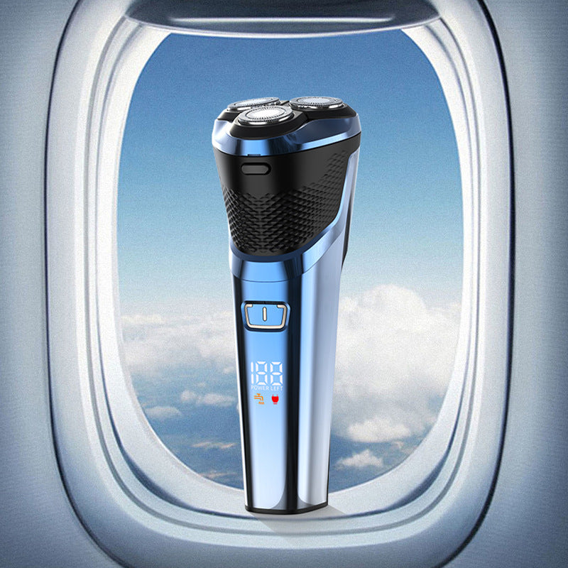 Wholesale 2000mah electric shaver, washable digital display, triple blade head, usb quick charge, smart men's razor
