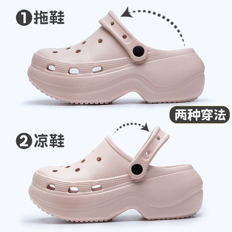 Women's clogs - new summer collection: thick-soled, anti-slip beach sandals with closed toe for adults. perfect for the beach and everyday wear