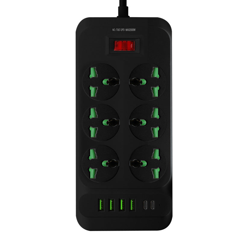 Overload switch british standard socket american standard european hong kong version drag board wireless international neutral sub-control plug strip plug-in board