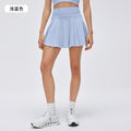 Spring/summer two-piece tennis skirt - quick-dry, breathable, fitness pleated skirt - solid color, versatile sports mini skirt for women - d26079