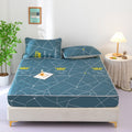 New arrival high weight brushed quilted bed sheet pure color washed cotton mattress protector cotton thickened bed cover bed cover