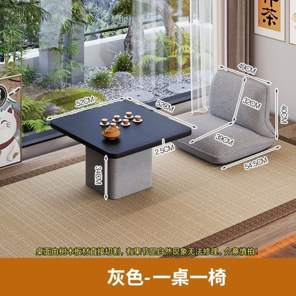 Popular tatami lazy sofa tea table combination balcony back chair bedroom window seat cushion bay window chair small coffee table