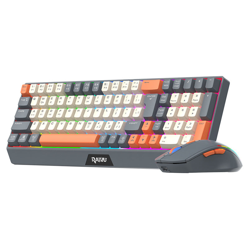 Leikui r908 wireless bluetooth office & entertainment dual-mode colorful keyboard and mouse combo - stylish office set
